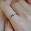Bagues de cluster WPB S925 en argent Sterling femmes ovale bleu diamant Premium bijoux pour filles cadeaux de vacances tendances de mariage