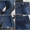 Damesjeans pailletten onderzochte Rhinestone trompet jeans vrouwen die een mager rek gevormd wijd uitlopende denim negende broek Koreaanse rafe enkellengte broek