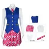 عائلة Cosplay مطابقة ملابس Movie Barbie Adult and Kids Pink Plaid Dress Woman Halloween Fancy Doll Play Plaid Up Up Up