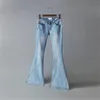 Women's Jeans Women Daily Hight Waisted Wide Leg Denim Stretch Slim Pants F Length