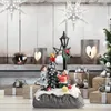 Decoratieve objecten Figurines gloeiende kerstdorp hars ornament boomhuis gebouwjaar beeldje decoratie voor kinderen cadeau 230818