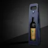 Vinväska ihålig Win Box -flaskor täcker Champagne Gift Wrap Boxes Pu Leather Packaging Bag Wines Wine Bottle Packaging Carrier Case