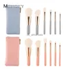 Makeup Brushes 6st Mini Travel Makeup Brushes Set Soft Natral Podwer Contour Eye Shadow Beauty Brush Portable Cosmetics Tools With Bag Beauty HKD230821