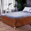 Jupe de lit en fibre de polyester minimalisme couleur unie décoration de la maison literie épaissie anti-poussière anti-dérapant confortable matelas doux