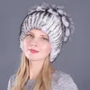 HT3268 Wysokiej jakości prawdziwe futrzane kapelusz grube ciepłe czapki zimowe dla kobiet czapkę damskie futra narciarskie czapkę czapkę czapkę czapki 2707