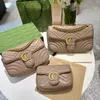 5a Designer Marmont günstig Crossbody für Frau Echt Lederhandtaschenöglichkeiten 3 Größen Frauen Handtaschen Lady Kettenbeutel mit