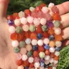 Loose Gemstones Natural Faceted Mixed Stone Beads For Jewelry Making Bracelet Necklace Colorful Round Agate Gemstone Amethyst 6 8 10mm