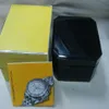 Caixa de madeira preta quadrada para relógios Tags e papéis de cartão de livreto em inglês231Q