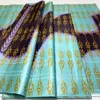 4 Yards Impression Bazin Doux avec Parfum Femmes Africaines Mariage Textile Robe Dame Vêtements Couture Artisanat Femme Soirée Robe Verte 2023 Qualité Premium 2023 YQ-0010