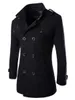 Hommes laine mélanges pardessus Trench manteaux hiver mâle pois Double boutonnage manteau marque vêtements W01 230818