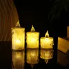 Andere evenementenfeestjes voorraden Kerst LED kaarsen Creative ing led thee -injectie licht warm wit flameless Halloween Decor 230818