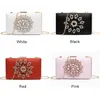 Kvällspåsar Vita kvinnor Clutch Bag Wedding Clutch Purse Bridal Evening Crystal Summer Bags For Women Luxury Small Crossbody Bags 230818