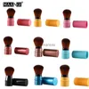 Bruscos de maquiagem Pro 1pcs Fundação solta Fundação Bush Bush Mini Mini escovas de rosto portáteis de blush