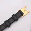 2023 women belt designer men belt black and white Solid color leather belt Gold buckle Fashion trend jeans skirt decoration width 2.5cm 2024