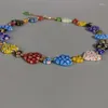 Bedelarmbanden Boheemse kleurrijke hartvormige kralen Bracelet Mooi bloempatroon prachtige modearm sieraden geschenken voor meisjes