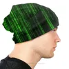 Berets Code Winter Warm Hats Matrix Green Password Bonnet High Quality Skullies Beanies Caps