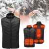 Hommes gilets hommes USB infrarouge 9 zones de chauffage gilet veste léger hiver électrique chauffant gilet pour sport randonnée S6D4