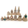 Casci di gioielli in legno Gioielli Disponitori per display Cone Piccolo per anelli di espositore Porta dell'organizzatore di juwellery Case PROPT
