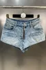 Women's Shorts 2023 Summer One Button Zipper Decoration Super Short European And American Spice Wind Street Fashion Denim