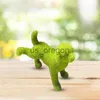 Diğer ev dekoru tüylü akınlı hayvanlar yeşil bulanık akınlı yosun köpek figürin dekor hayvan fligath süsleri bitkiler için süsleme süsleme bahçe ev dekor x0821