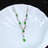 Chains CoLife Jewelry Fashion Gemstone Necklace For Party 6 Pieces Natural Diopside Silve 925 Silver