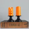Dekoracja imprezowa Halloween dekoracyjny świecznik lampa dyniowa LED Elektroniczne kolorowe świece kreatywne nocne rekwizyty