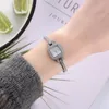 Wristwatches 2023 Women'S Exquisite And Simple Square Dial Watch Individual Alloy Quartz Full Diamond Luxury