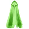 Women Tulle Cloak Medieval Halloween Costumes Cosplay Party Hooded Witch Capes2404