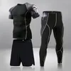 مسارات الرجال MMA BJJ Rashguard T Shirts Pants Rash Gym Gym Fitness Men Tracksuit Boxing Muay Thai Compression Shorts