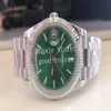 18 Style Luminous Watches Men's Green Dial BP Factory Watch Automatisch 2813 Flute Bezel Steel Day Date Time 228239 Sapphire CR256K