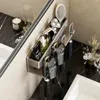 Diş fırçası tutucular diş fırçası rafı banyo perforasyonsuz ağız yıkama fincan duvara monte depolama rafı elektrikli diş fırçası rafı banyo aksesuarları 230820