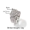 Band Rings Hip Hop Claw Setting 3A Cubic Zirconia Bling Ice Out Heart Rings for Men Women Unisex Rapper Jewets Gift Drop 230830