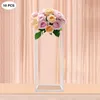 Nyhetsartiklar 10st Geometric Metal Stands Flower Floor Holders Wedding Centerpieces 60cm Rektangel Metal Flower Stand Wedding Party Decor 230818