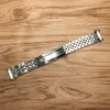 Jawoder Watchband Men Women13 17 20 mm reine feste Edelstahl Polierpolierbürsteband Bandgurt Einsatzschnallen Bänder FO282H