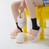 Slipare SheValues ​​Fashion Plush Slippers For Woman Man Winter Bread Waterproof Cloud Slippers Warm Thick Platform Fluffy Home Slippers 230818