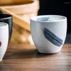 Tassen Untertassen Japanische Style Water Tasse Blumen Teetasse Becher Keramik Blatt Kaffee Getränke kreativer Becher Tee