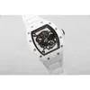 Rm055 SUPERCLONE Flywheel Luxury Men's Mechanical Watch Richa Milles Watches rm055 White Ceramic Black Movement 7 OPZU L28P 7FXO