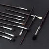 Make -up -Bürsten 3pcs/Set Black Pro Eye Make -up Pinsel Set Essential Lidschatten Make -up -Lidschatten Detail Smudge Nase Shadow Concealer Pinsel HKD230821