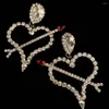 Boucles d'oreilles clou Stonefans flèche Piercing coeur cristal strass pour femmes Y2k mode 2023 cadeaux de Cupidon