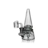 Waxmaid Mushroom Mini Dab Rig bécher en verre bong pipe à eau 4 fentes rondes diffusion Narguilé qualité verre borosilicate plates-formes pétrolières US entrepôt commande au détail livraison gratuite