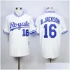 Йога наряд Retro Vintage 1974 1980 1985 1987 пенсионер 16 Bo Jackson Baseball Jersey Men Blue White Sere Team Plover Flexbase Cool Bas Dhehn