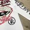 Camisetas para hombres Otoño Hellstar Camiseta O-cuello Algodón blanco Camiseta suelta High Street Crack Letra Imprimir Hombres Mujeres Manga larga Y2K Sudadera con capucha Tops