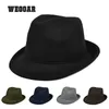 Chapeaux à large bord seau Vintage Fedora chapeau femmes hommes feutre luxe dames Cowboy fête noir mariage église Derby haut Bonnet hommes Panama Bob 230821