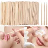 Pinceaux de maquillage 200 / 400pcs bâtons d'épilation visage lisse sourcils spatules de cire jetables en bois applicateur d'épilation spatules outil de beauté du corps HKD230821