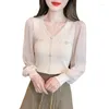 Frauenpullover Chiffon Spleißpullover Pullover Frauen Kleidung Damen Herbst Casual Thin Nizza Strickwege Frau ol Py6013