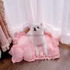 Other Pet Supplies Cat Bed Small Dog Bed Cute Princess Pet Bed TIE Lace Cat Dog Bed with Removable Washable Cover for Cats and dogs HKD230821