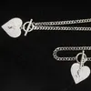 925 Argent Coeur Pendentif Collier Jeunes Dames Vintage Personnalisé En Acier Inoxydable Collier Simple Pêche Pendentif Vogue Chaîne Bijoux