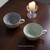 Tumbler nordeuropäische Weizenspike Keramik Haferbecher Großkapazität Frühstück Milk mit Griffoberflächenschüssel Tee