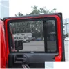 Pare-soleil de voiture Pare-soleil de fenêtre latérale Rideau pour Jeep Wrangler 2007- Insation Insect Net Jk Accessoires Drop Delivery Mobiles Motorcyc Dhxb5