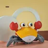 Baby Toys Infant Crawling Crab: Tummy Time Toy Gifts 3-12 Babies Boy Girl Learning Crawl Walking Toddler Music Development Interactive Birthday Gift